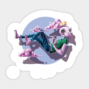 Chilling among the clouds Sticker